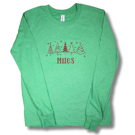 Kids Shirt Christmas Trees