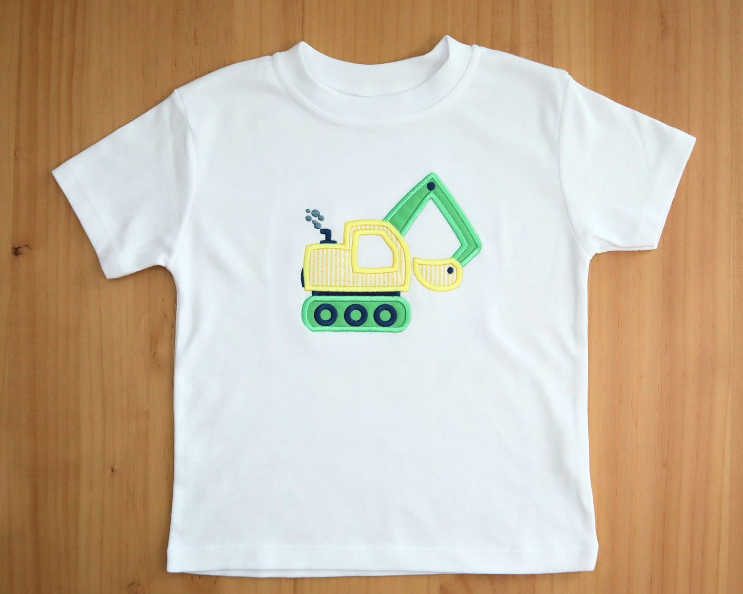 I Dig Being 3 Applique Shirt, White