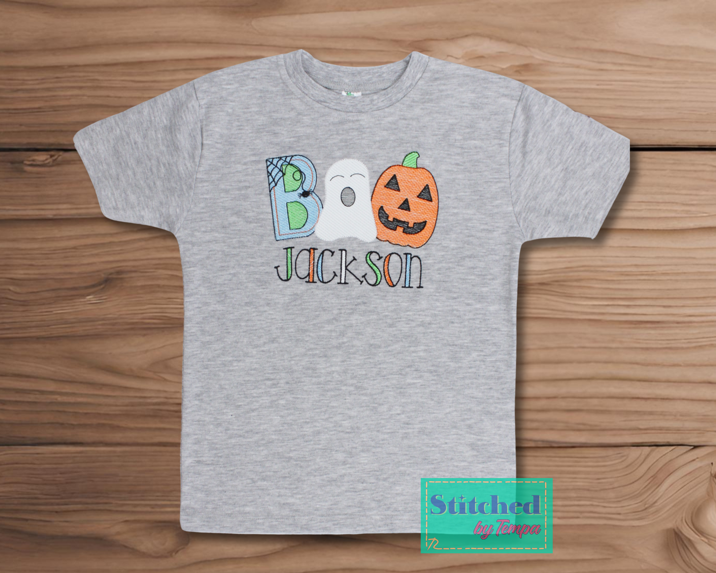 Halloween BOO Embroidered T-Shirt