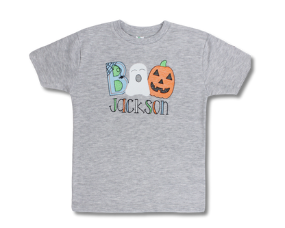 Halloween BOO Embroidered T-Shirt