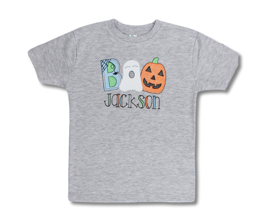 Halloween BOO Embroidered T-Shirt