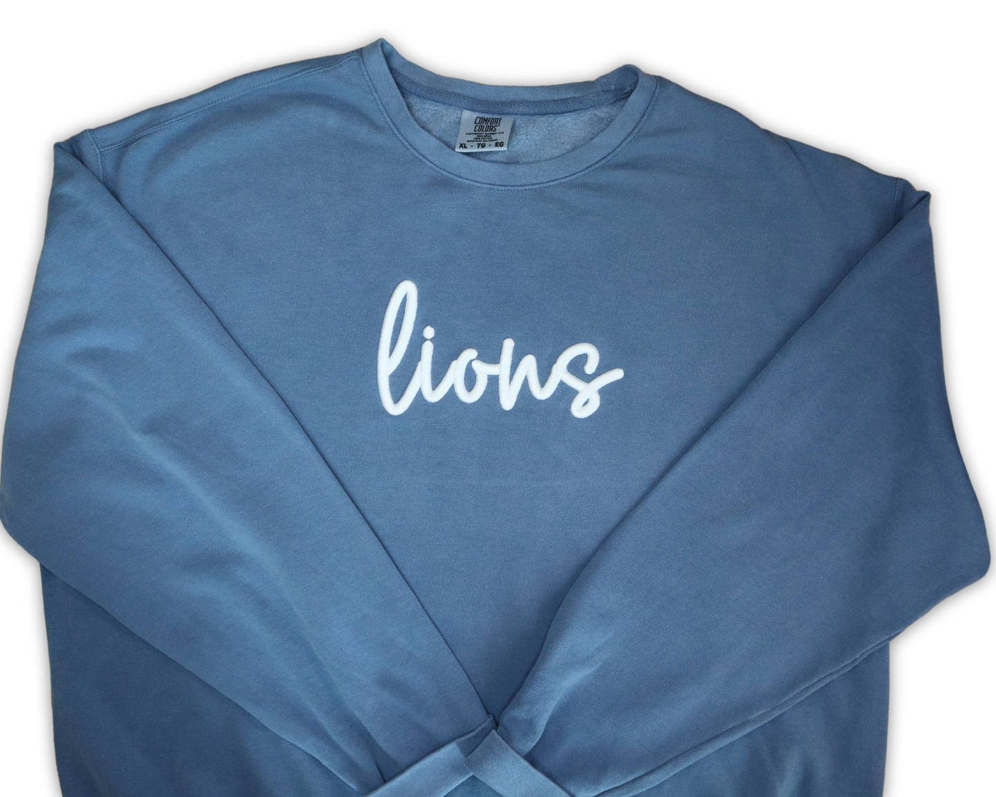 Lightweight Sweatshirt with Puff Cursive (chest only design)