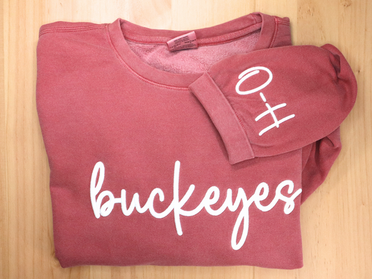 Lightweight Sweatshirt - Puff Cursive (includes sleeve design)