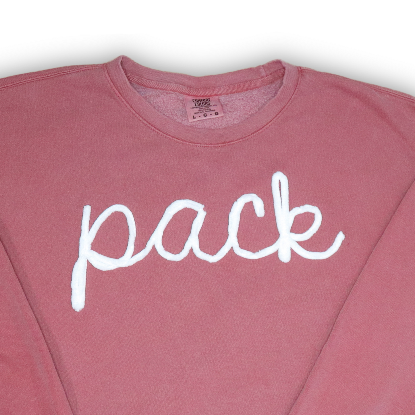Custom Yarn Embroidery Sweatshirt (Crimson "PACK")