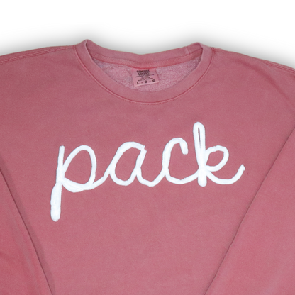 Custom Yarn Embroidery Sweatshirt (Crimson "PACK")