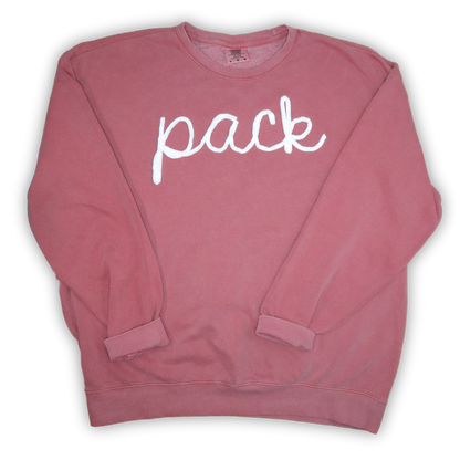 Custom Yarn Embroidery Sweatshirt (Crimson "PACK")