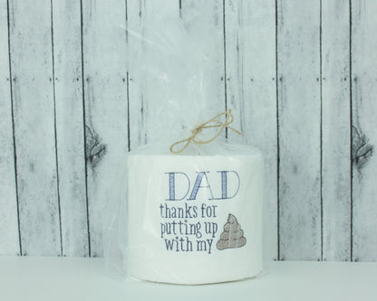 Thanks Dad, Embroidered Toilet Paper Roll