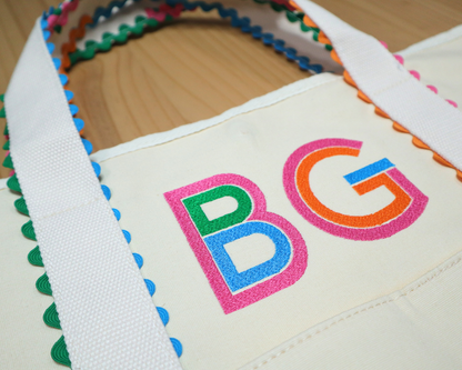 The Monogrammed RicRac Tote