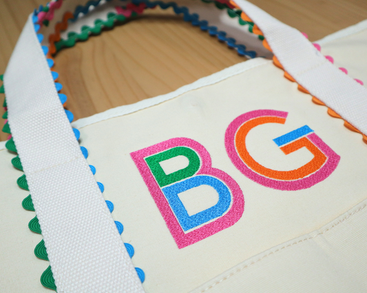 The Monogrammed RicRac Tote