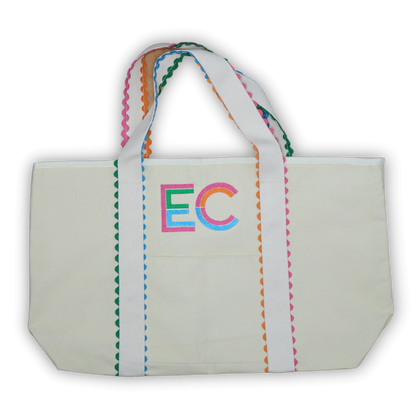 The Monogrammed RicRac Tote