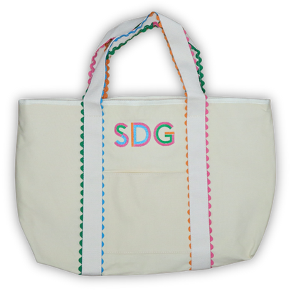 The Monogrammed RicRac Tote