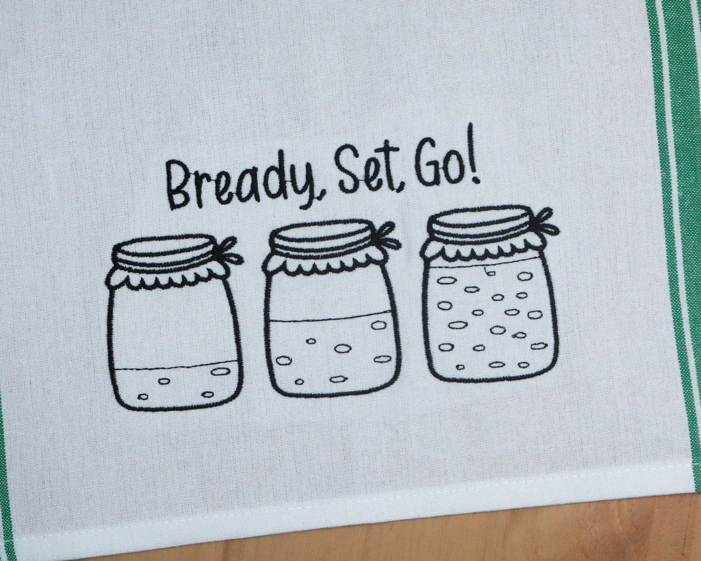 Bready, Set, Go! Sourdough theme Hand towel