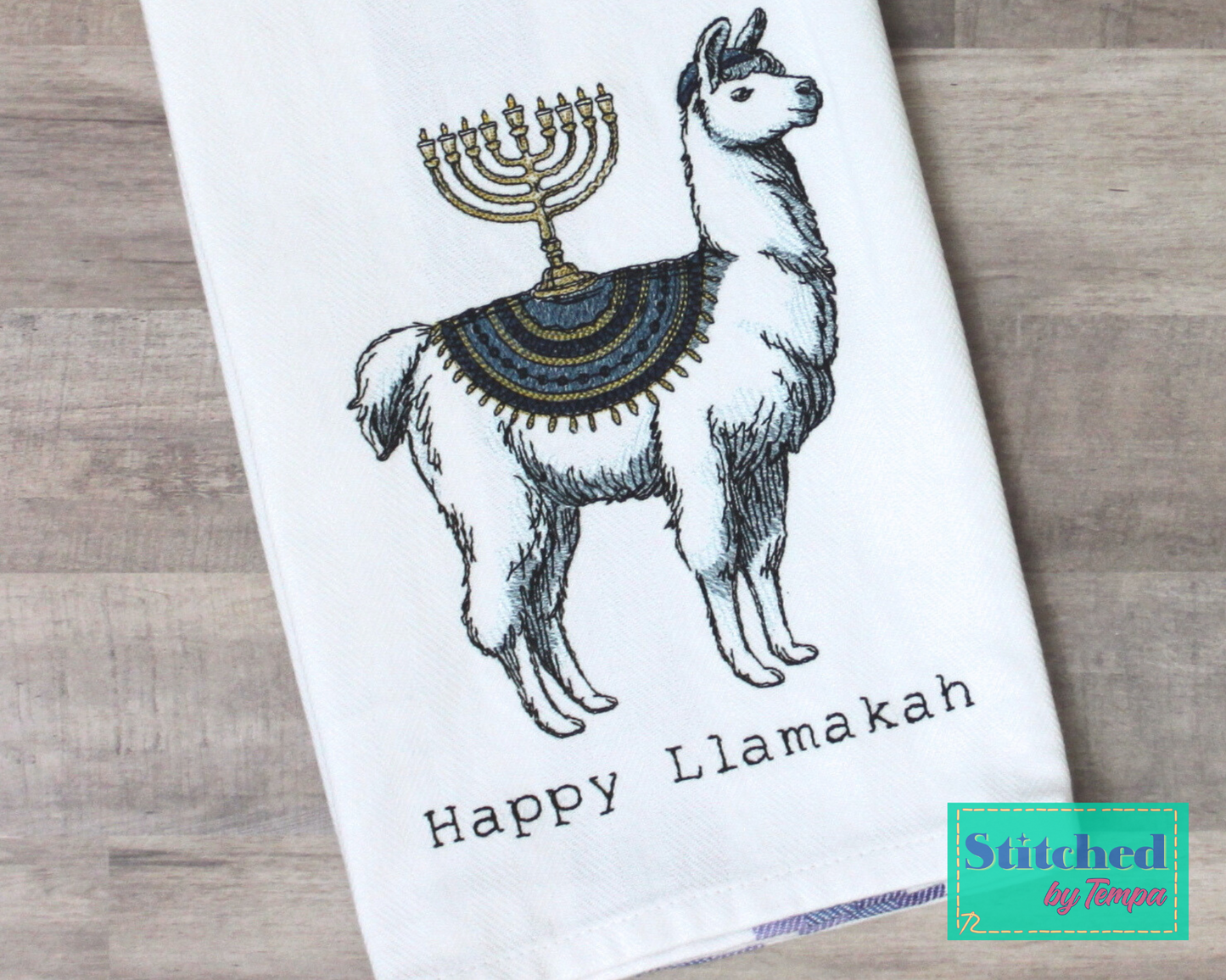 Happy Llamakah Hand Towel