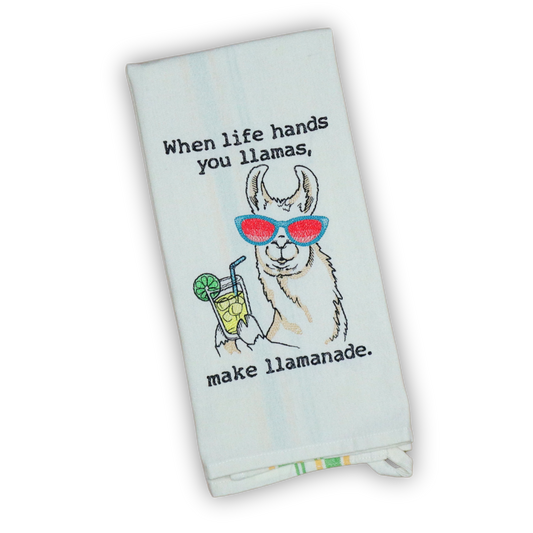 Llamanade Embroidered Kitchen Towel