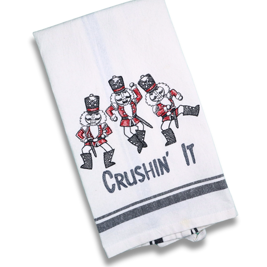 Embroidered Hand towel * Crushin' It Nutcrackers