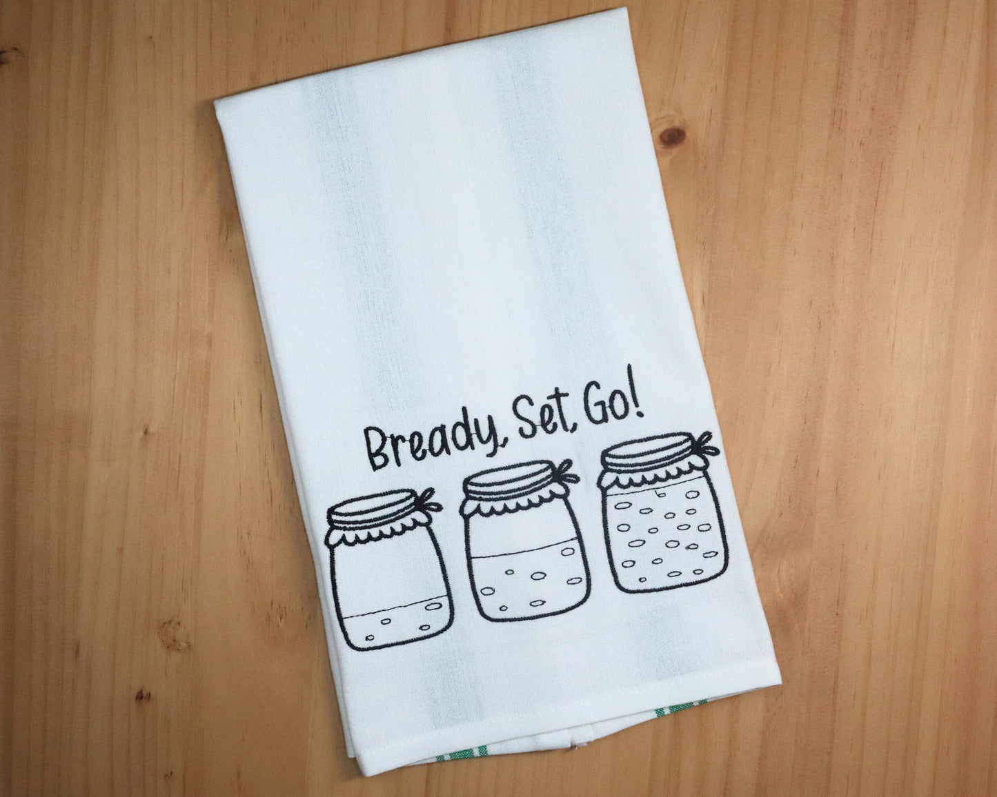 Bready, Set, Go! Sourdough theme Hand towel