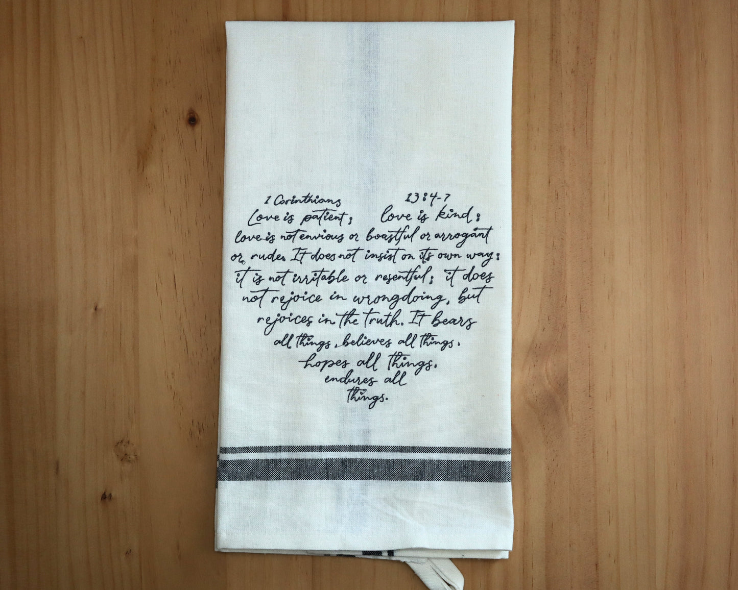 Hand Towel 1st Corinthians, Love is Patient, Love is Kind