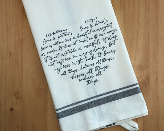 Hand Towel 1st Corinthians, Love is Patient, Love is Kind