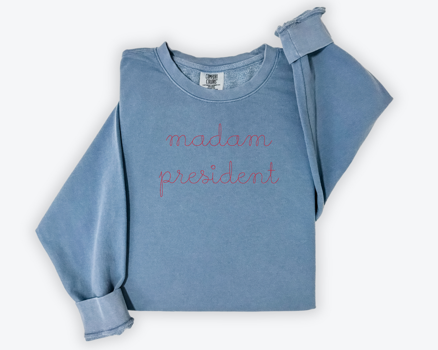 Lightweight Sweatshirt with Puff Cursive (chest only design)