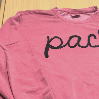 Custom Yarn Embroidery Sweatshirt (Crimson "PACK")