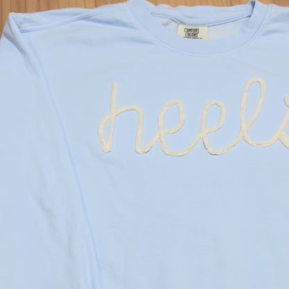 Custom Yarn Embroidery Sweatshirt (Hydrangea "HEELS")