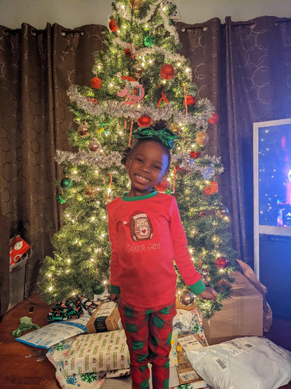 PRE-ORDER ONLY * Kids HOLIDAY PJs! 2025 * RTS mid-November * Red Green Stripe